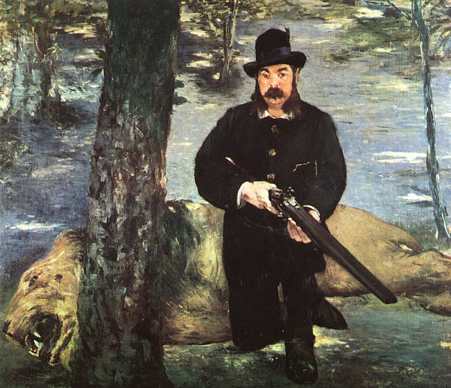 Pertuiset, Lion Hunter, 1881 - Edouard Manet Painting